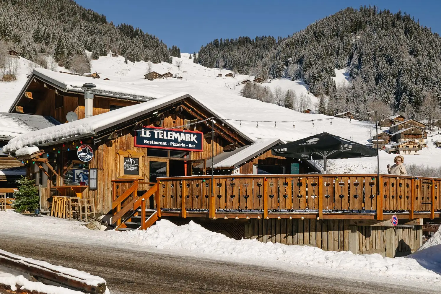 Télémark sous la neige